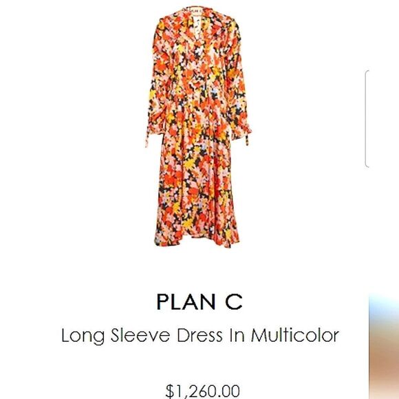 Plan C Multicolor Long Sleeve Dress - Picture 2 of 13